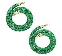 Barrier Ropes, 4.9/6.5/8.2/9.8/11.5/13/14.7/16.4 ft Twisted Post Green Hemp Rope for Queue Divider Crowd Control of Shop
