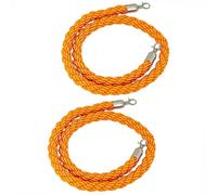 Barrier Ropes for Crowd Control, Stanchion Hemp Rope Barriers Queue Line Rope for Stanchions Queue Pole, Rope Safety Barrier with Polished Snaps, Stanchion Queue Barrier Rope(Orange 2,1.2m/4ft/47in)