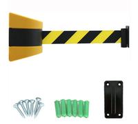 barrier ropes Line Divider, Queue Retractable Belt Barrier 2/3/5/10M Wall Mounted Belt Barrier, Retractable Queue Rope Barrier with mounting accessories for Playground Park Hotel Crowd Control