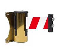 barrier ropes Line Divider, Queue Retractable Belt Barrier Magnetic Retractable Safety Queue Belt Barrier, Wall Mount Red White Belt Barrier, Automatic Rebound for Grocery Retail Store Stadium School