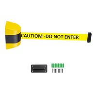 Barrier Ropes, Safety Warning Tapes, 'Caution Do Not Enter'wall Mounted Queuing Barrier, Retractable Barrier, ABS Plastic Housing, 5 / 10 m, Warning Tape Personnel Guidance System (10 m)
