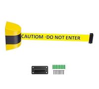 Barrier Ropes, Safety Warning Tapes, 'Caution Do Not Enter'wall Mounted Queuing Barrier, Retractable Barrier, ABS Plastic Housing, 5 / 10 m, Warning Tape Personnel Guidance System (5 m)