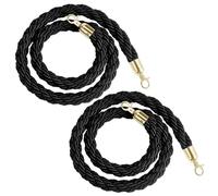 Barrier Ropes, Twisted Queue Barrier Rope Black, 1.2m .5m .8m Braided Crowd Control Stanchion, Divider Ropes for Hotel Bank Hospital Party