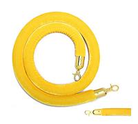 Barrier Ropes with Stainless Steel Hooks, Hospital/Bank Crowd Control Queue Stanchion Rope, for Hotel Celebration(Yellow,0.6M/24Inch/2Ft)