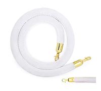 Barrier Ropes with Stainless Steel Hooks, Hospital/Bank Crowd Control Queue Stanchion Rope, for Hotel Celebration(White,0.6M/24Inch/2Ft)