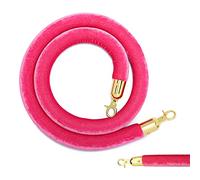 Barrier Ropes with Stainless Steel Hooks, Hospital/Bank Crowd Control Queue Stanchion Rope, for Hotel Celebration(Pink,0.6M/24Inch/2Ft)