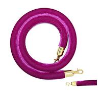Barrier Ropes with Stainless Steel Hooks, Hospital/Bank Crowd Control Queue Stanchion Rope, for Hotel Celebration(Purple,0.6M/24Inch/2Ft)