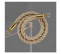 barrier tape， 1.5m/5ft Braided Hemp Rope Barrier Crowd Control Stanchion 2/5/6/13Ft, Twisted Ropes with Black/Gold Hooks(With Gold Hooks,3m/10ft)