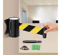 barrier tape, Retractable Belt Barrier, Wall Mount Safety Barriers Crowd Control for Outdoor Parking Lot, Museum, Factory, Cinema/5M(3m)