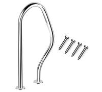 Barrière de sécurité pour spa à 3 courbes, guide de piscine, en acier inoxydable, balustrade de terrasse de spa avec base, facile à installer