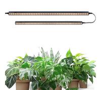 Barrina T5 2FT Grow Lights for Indoor Plants, Yellow Full Spectrum LED Plant Light, 20W(2 x 10W), Linkable Grow Light, Black Cover LED Growing Strips, Magnetic, Plug and Play, 2 Packs