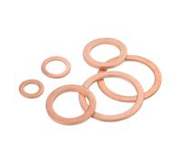 BARRINS Flat Washers 5 Pieces of 2 mm Thickness, M24, 25, 26, 27, 28, 29, 30, 32, 33, 34, 35-84mm, Copper Washer, Solid Gasket, Oil Seal Crankcase for Boat (25x35x0.1 079 in)