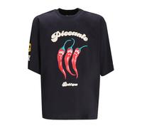 BARROW chilli-print cotton T-shirt - Blue M