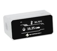 Barrowch G1/4" Water Temperature Sensor & Flow Meter with OLED Display FBFT07 for PC Water Cooling System (Black)