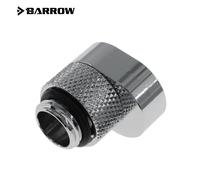 Barrow G1/4 Male to G1/4 Offset Female 360 Degree Rotary Adapter - Shiny Silver