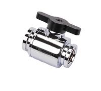 Barrow G1/4" Mini Valve with Aluminum Handle, Silver Body, Black Handle