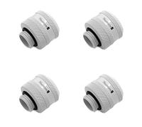 Barrow G1/4" to 14mm Hard Tubing Compression Fitting, White, 4-pack