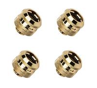 Barrow G1/4" to 16mm Hard Tubing Compression Fitting, Gold, 4-pack