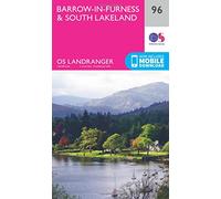 Os Landranger 96 Barrow-In-Furness & South Lakeland Map - Pink, Pink One Size