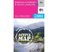 Landranger Active 96 Barrow-in-Furness & South Lakeland Map With Digital Version, Pink One Size