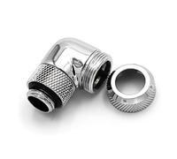 BARROW Multi-Link Adapter Anschluss 90 Grad G1/4 Zoll AG Auf 12 mm AD Hardtube - Drehbar, Silber