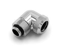 Barrow Multi-Link Adapter Anschluss 90 Grad G1/4 Zoll AG Auf 14 mm AD Hardtube - Drehbar, Silber