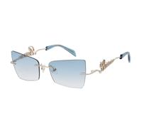 Barrow Woman SBA014 CALYPSO GLASANT 300W Sunglasses Metal Gold Green Butterfly Normal Shaded