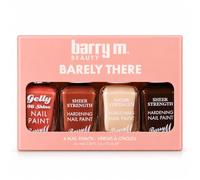 Barry M Barely There Nude Nail Polish Gift Set, Sheer & Gel Effect | 4 nude nail polishes: 3 Sheer Strength shades with Hexanal plus 1 Gelly Gel Effect for a natural, glossy manicure.
