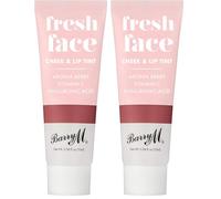 Barry M Cosmetics Fresh Face Ch nd Lip Tint Radiant Dewy Skin With Blendable Formula Shade, Deep Rose, 1 count (Pack of 2)