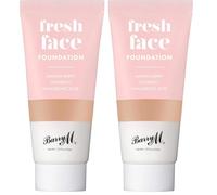 Barry M Cosmetics Fresh Face Lightweight Liquid Foundation Infused With Hyaluronic Acid And Vitamin C, Shade 9 (Pack of 2)