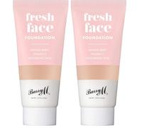 Barry M Cosmetics Fresh Face Lightweight Liquid Foundation Infused With Hyaluronic Acid And Vitamin C, Shade 7 (Pack of 2)