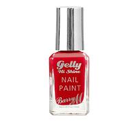 Barry M Cosmetics Gelly Hi Shine Gel Nail Paint, Shade Red, Hot Chilli | Glossy gel-like finish, long lasting plumping nail paint, no lamp needed, bold red mani, vegan and cruelty-free