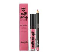 Barry M Cosmetics Metallic Matte Me Up Liquid Lip Kit, Allure