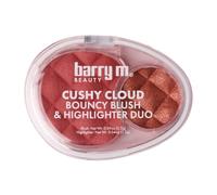 Barry M Cushy Cloud Cream Blush & Highlighter Duo - Velvet Blush | Dewy blush and highlighter duo with buildable, cream to powder blush texture for a natural glow