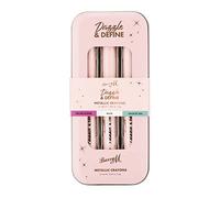 Barry M Dazzle & Define Metallic Crayons, Shade Metallic Brights | x3 Eyeshadow Pens in Orchid, Teal, White