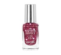 Barry M Glitter Effect Nail Paint, Shade Fuchsia Fiesta |Pink Glitter Nail Polish
