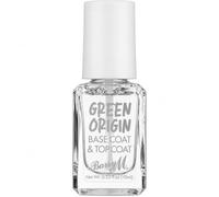 Barry M Green Origin Base Coat and Top Coat Nail Paint, Clear, 10ml