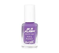 Barry M In a Flash Quick Dry Nail Paint, Shade Patient Purple, Quick Dry Nail Polish