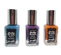 Barry M Wildlife Gelly Hi Shine Nail Paint Set of 3 shades | 10ml each (Desert Orange, Native Purple, Ocean Blue)