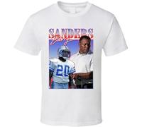Barry Sanders 90s Style T Shirt White L