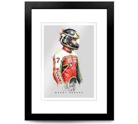 Barry Sheene Cast Signed A4 Poster Photo Print Framed Autograph Gift Grand Prix Motorcycle Racing World Champion (Barry Sheene 3, A4 Framed & Mounted)