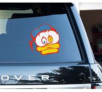 Barry Sheene No. 7 Duck Cartoon Effect Funny Decal Sticker Car, Van, Laptop, Doors or Walls Ideal for Camper Vans, Caravans Cars and Vans National Pride