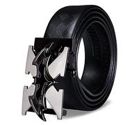 Barry.Wang Batman Belt for Boys Ratchet Leather Adjustable X Buckle Wedding Men Belt