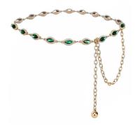 Barry.Wang Chain Belt for Women Western Concho Belt Cowgirl Boho Waist Chain Adjustable Vintage Belt Hollow Out Daisy Country Concert Outfit for Dress Jeans
