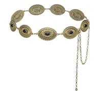 Barry.Wang Chain Belt for Women Western Concho Belt Cowgirl Boho Waist Chain Adjustable Vintage Belt Hollow Out Daisy Country Concert Outfit for Dress Jeans