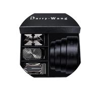 Barry.Wang Ratchet Belt Gift Set Leather Slide Buckle Fashion for Men Business Wedding 3PC