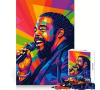 Barry White Colorful Portrait Adult Jigsaw Puzzles1000 Pieces Mind Exercise Cozy Relaxation Exact Cut (38x26cm)