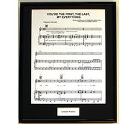 BARRY WHITE/FRAMED SONGSHEET/YOU'RE THE FIRST, THE LAST MY EVERYTHING (Can be personalised)
