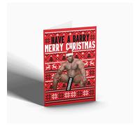 Barry Wood Merry Christmas Greetings Card- Funny Joke Novelty Meme Present Ideas 400 GSM Silk A5 C5 Envelope Premium Quality (Personalised Message)