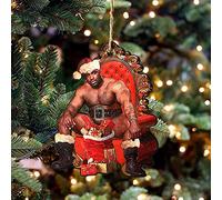 Barry Wood Santa Christmas Ornament, Funny Wooden Meme Xmas Ornaments Gag Gifts, Xmas Decorations Christmas Lovely Tree Ornament (Wooden) (1)